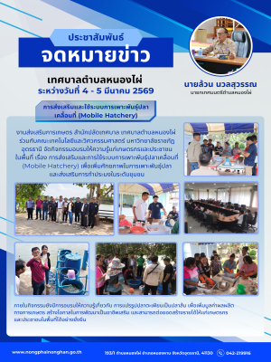 ประชาสัมพันธ์กิจกรรมการอบรมส่งเสริมอาชีพด้านการประมงและการแปรรูปผลิตภัณฑ์ปลา