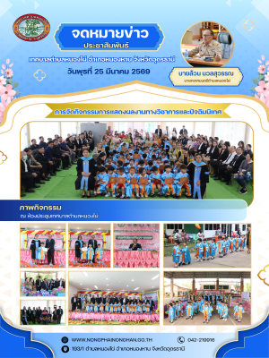 เทศบาลตำบลหนองไผ่ จัดกิจกรรมแสดงผลงานทางวิชาการและปัจฉิมนิเทศ ประจำปีการศึกษา 2568